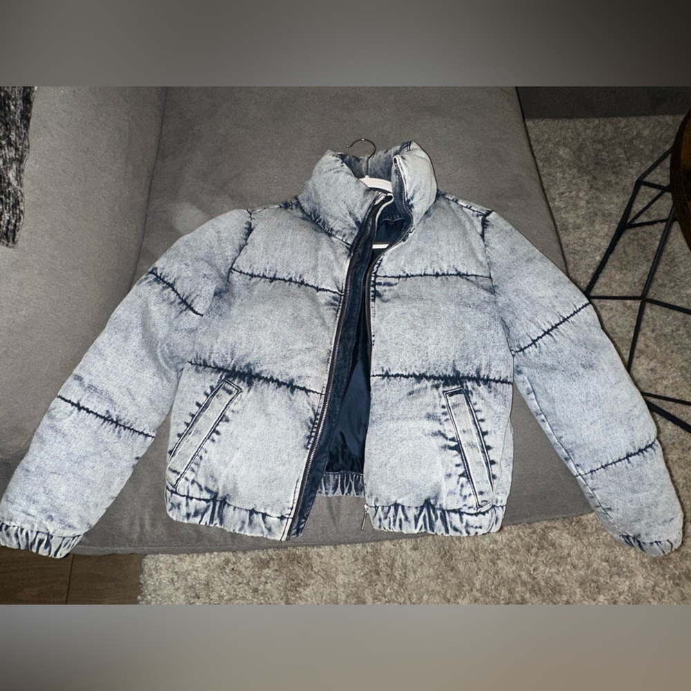Garage Light blue Jean Puffer Jacket